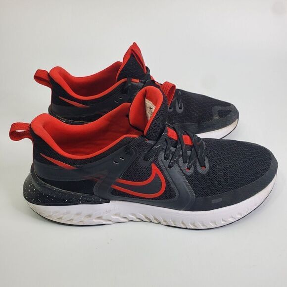 Nike Legend React 3 Men Black University Red Running Shoes AT1368 005 Size 12 - Picture 12 of 16